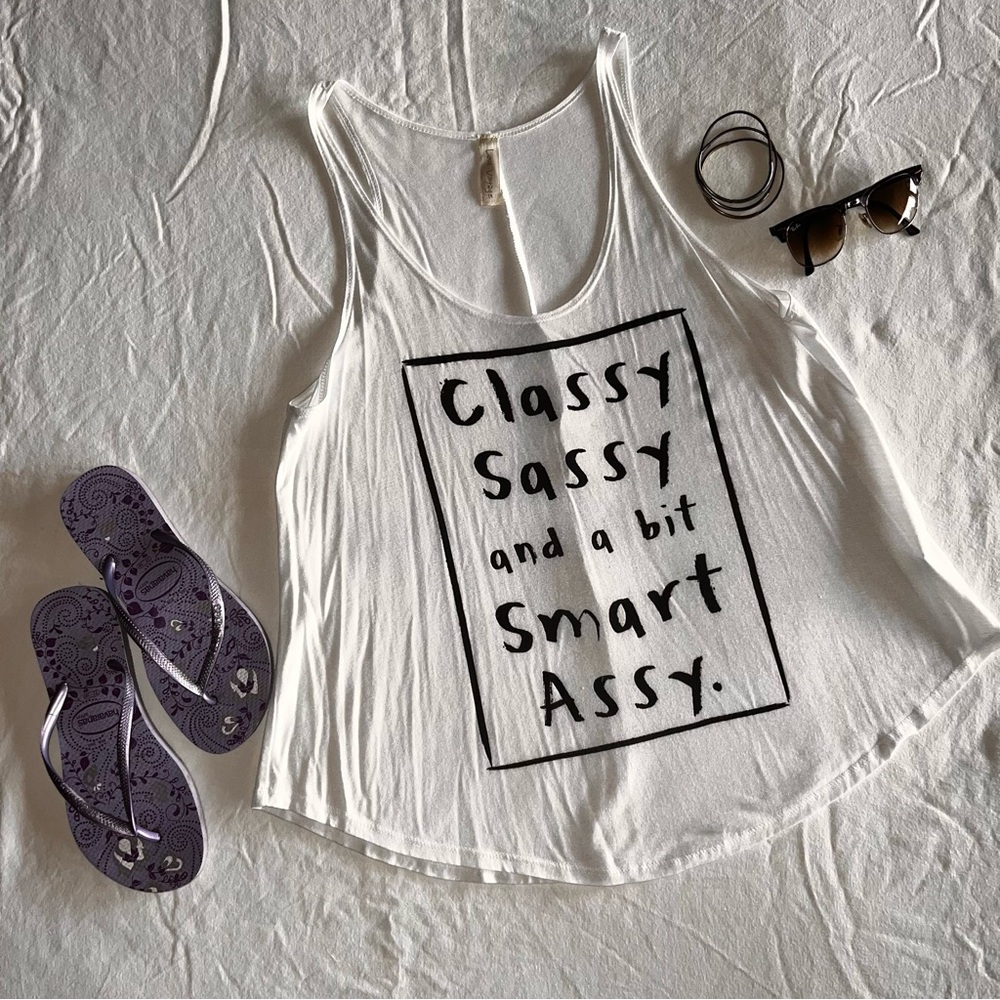 Humorous Racerback Tank Top - L